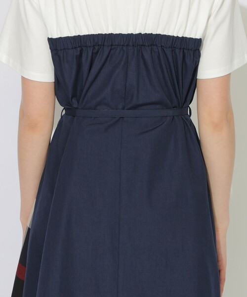 CB CRESTBRIDGE（シービークレストブリッジ）の「ハーフスリーブコンビワンピース（ワンピース・レディース・ベージュ/ダークネイビー・M/S）」の11枚目の写真
