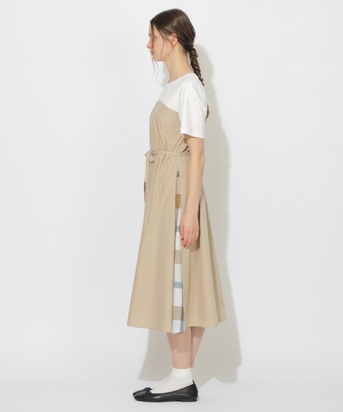 CB CRESTBRIDGE（シービークレストブリッジ）の「ハーフスリーブコンビワンピース（ワンピース・レディース・ベージュ/ダークネイビー・M/S）」の8枚目の写真