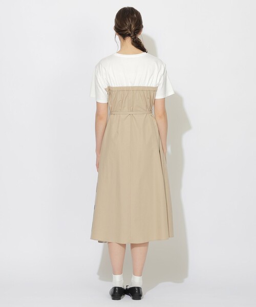 CB CRESTBRIDGE（シービークレストブリッジ）の「ハーフスリーブコンビワンピース（ワンピース・レディース・ベージュ/ダークネイビー・M/S）」の7枚目の写真