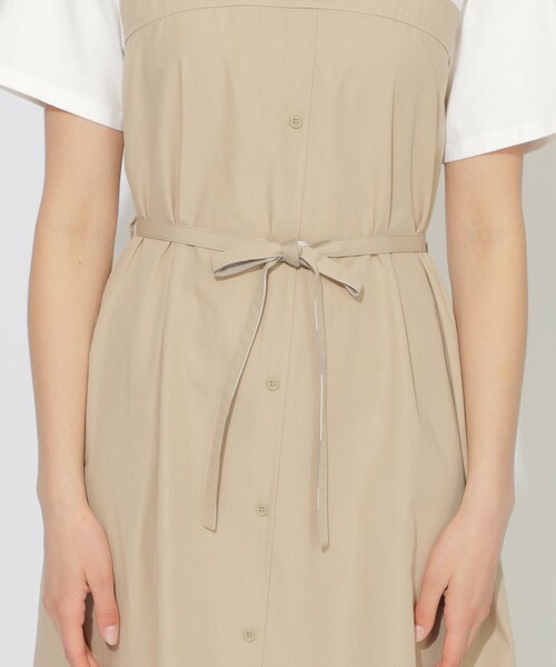 CB CRESTBRIDGE（シービークレストブリッジ）の「ハーフスリーブコンビワンピース（ワンピース・レディース・ベージュ/ダークネイビー・M/S）」の6枚目の写真