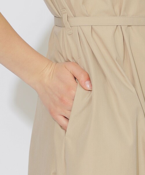 CB CRESTBRIDGE（シービークレストブリッジ）の「ハーフスリーブコンビワンピース（ワンピース・レディース・ベージュ/ダークネイビー・M/S）」の4枚目の写真