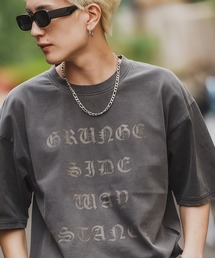 En serio TOKYO | 【SIDEWAYSTANCE】ブラックレターロゴ半袖グランジTシャツ 70479(Tシャツ/カットソー)