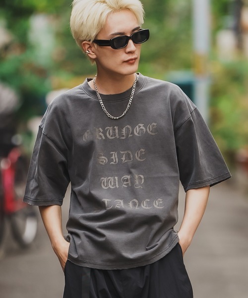 En serio TOKYO(エンソリオトーキョー)の「【SIDEWAYSTANCE】ブラックレターロゴ半袖グランジTシャツ 70479(Tシャツ/カットソー・メンズ・ブラック/ブラウン・SMALL/MEDIUM/X-LARGE/LARGE)」の17枚目の写真
