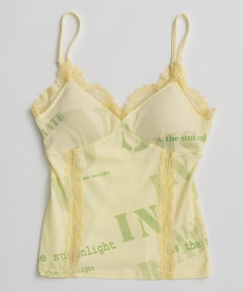 MAISON SPECIAL(メゾンスペシャル)の「Cup-In Print Cami/カップインプリントキャミ(キャミソール・レディース・チャコールグレー/イエロー/アイボリー・FREE)」の20枚目の写真