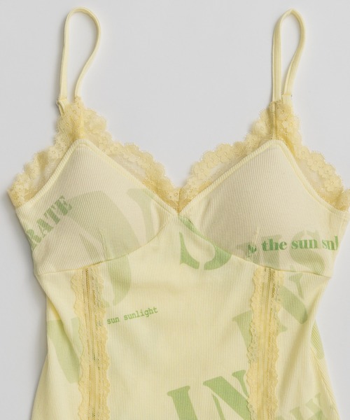 MAISON SPECIAL(メゾンスペシャル)の「Cup-In Print Cami/カップインプリントキャミ(キャミソール・レディース・チャコールグレー/イエロー/アイボリー・FREE)」の21枚目の写真
