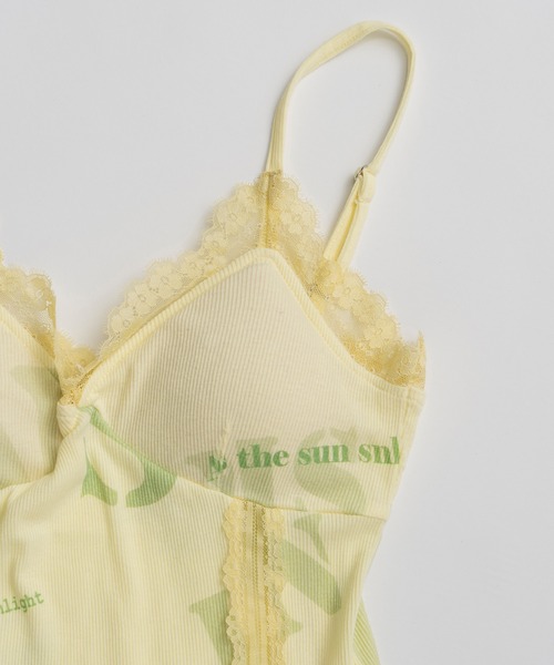 MAISON SPECIAL(メゾンスペシャル)の「Cup-In Print Cami/カップインプリントキャミ(キャミソール・レディース・チャコールグレー/イエロー/アイボリー・FREE)」の22枚目の写真
