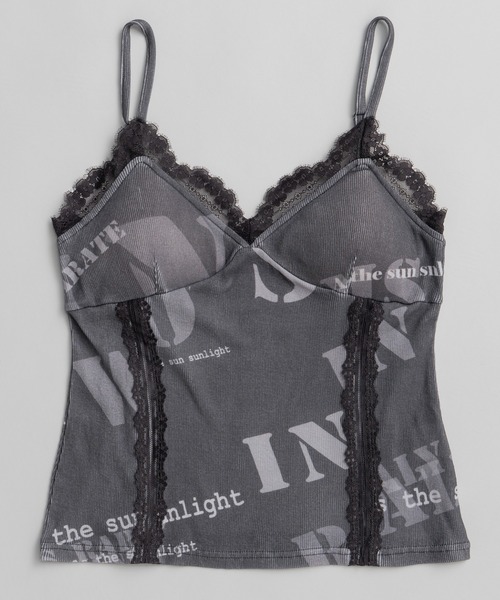 MAISON SPECIAL(メゾンスペシャル)の「Cup-In Print Cami/カップインプリントキャミ(キャミソール・レディース・チャコールグレー/イエロー/アイボリー・FREE)」の18枚目の写真