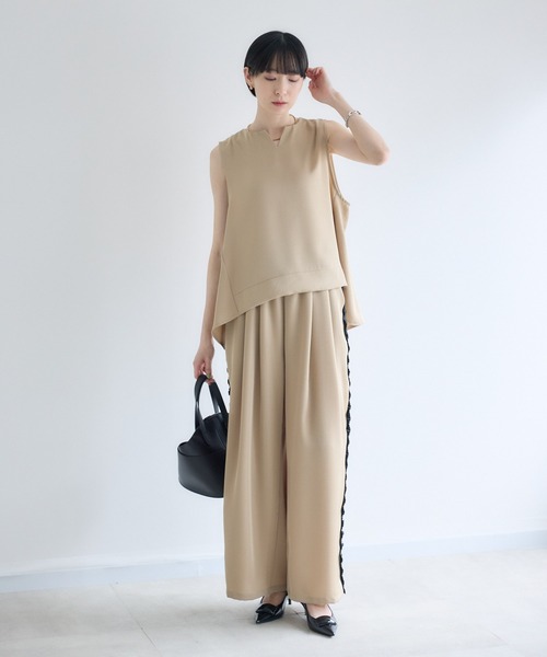 Paradise Picnic（パラダイスピクニック）の「TRANOI. ヴィンテージサテンフリルパンツ（その他パンツ・レディース・ブラック/ベージュ・FREE）」の20枚目の写真