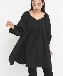 KBF | タックスリーブミニワンピース(ワンピース)