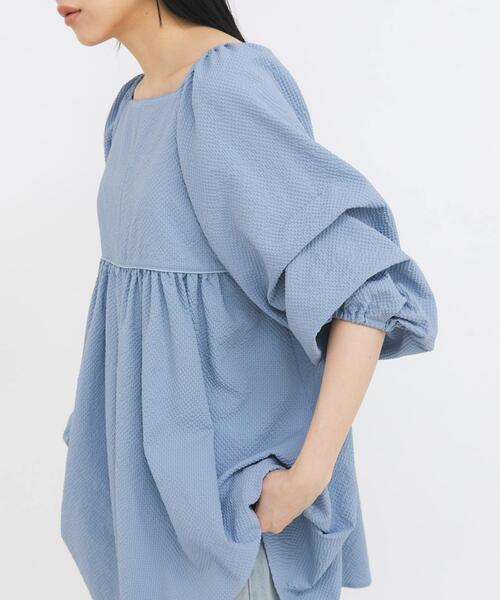 KBF(ケイビーエフ)の「タックスリーブミニワンピース(ワンピース・レディース・アイボリー/ブラック/ブルー・ONE)」の22枚目の写真