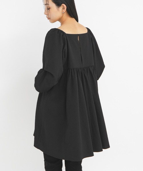 KBF（ケイビーエフ）の「タックスリーブミニワンピース（ワンピース・レディース・アイボリー/ブラック/ブルー・ONE）」の12枚目の写真