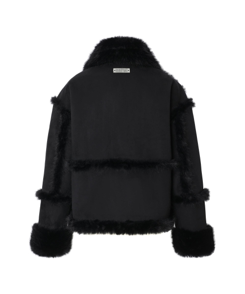 KHAKIPOINT(カーキポイント)の「Shearing Fur Mustang (black)(ムートンコート・レディース・その他・FREE)」の2枚目の写真