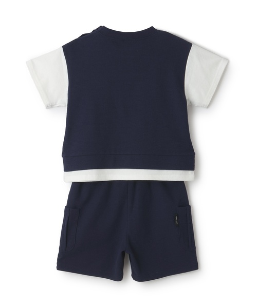petit main(プティマイン)の「【接触冷感】ドッキングカットセットアップ(セットアップ・キッズ・エメラルド/ライトベージュ/ブルー系その他・80cm/110cm/90cm/100cm/120cm/130cm)」の9枚目の写真