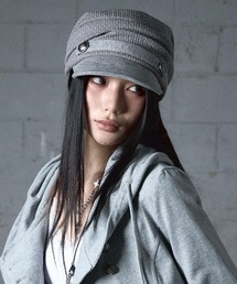NOT KNOWING（ノットノーイング）の「【NOT KNOWING】Draped Button Knit Cap / 【ノットノーイング】ドレープドボタンニットキャップ（キャップ）」