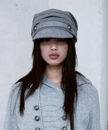 NOT KNOWING（ノットノーイング）の「【NOT KNOWING】Draped Button Knit Cap / 【ノットノーイング】ドレープドボタンニットキャップ（キャップ）」