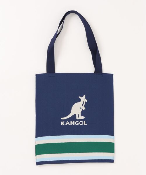 KANGOL(カンゴール)の「【KANGOL/カンゴール】ニットTOTE BAG / トートバッグ(トートバッグ・メンズ・オフホワイト/ネイビー・FREE)」の2枚目の写真