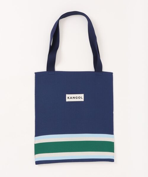 KANGOL(カンゴール)の「【KANGOL/カンゴール】ニットTOTE BAG / トートバッグ(トートバッグ・メンズ・オフホワイト/ネイビー・FREE)」の3枚目の写真