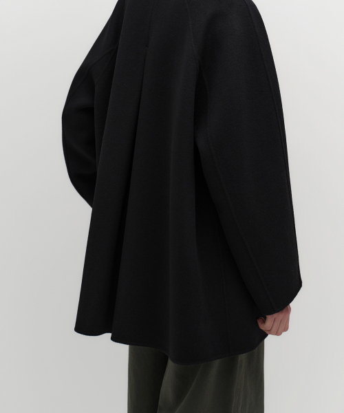 MUSINSA STANDARD WOMAN（ムシンサスタンダードウーマン）の「ウィメンズカシミヤブレンドハンドメイドハーフバルマカンローブコート[ブラック]（チェスターコート・レディース・その他・MEDIUM/LARGE/SMALL）」の7枚目の写真