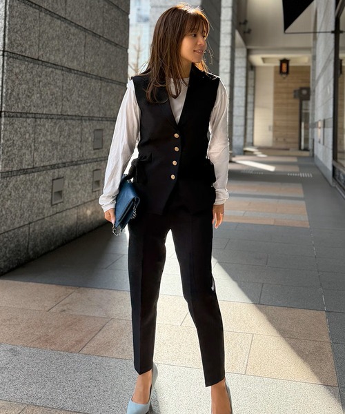 ST.ROONEY（セントルーニー）の「テーラードリボンジレ【低身長・小柄女性向け】（ベスト・レディース・ブラック/ホワイト/ベージュ・XS）」の7枚目の写真
