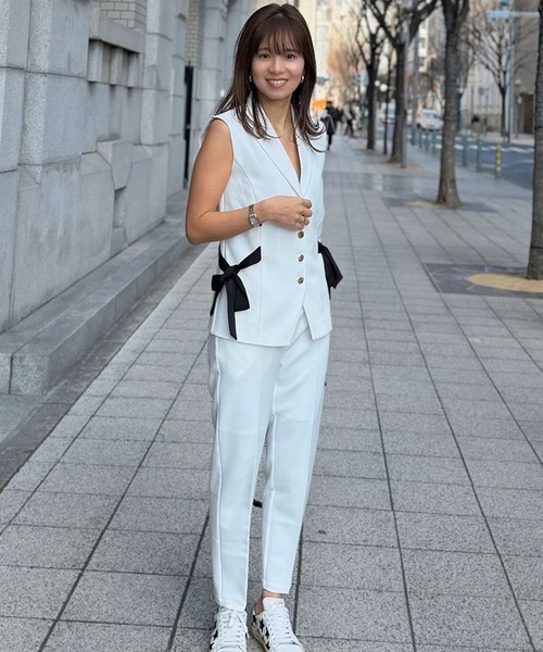 ST.ROONEY（セントルーニー）の「テーラードリボンジレ【低身長・小柄女性向け】（ベスト・レディース・ブラック/ホワイト/ベージュ・XS）」の21枚目の写真