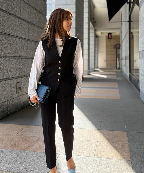 ST.ROONEY（セントルーニー）の「テーラードリボンジレ【低身長・小柄女性向け】（ベスト・レディース・ブラック/ホワイト/ベージュ・XS）」の22枚目の写真