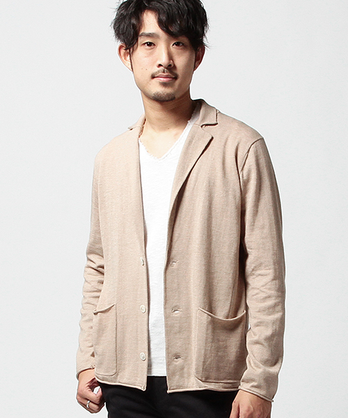 BEAMS（ビームス）の「BEAMS / ラペル カーディガン（カーディガン/ボレロ・メンズ・ブラック/ベージュ/ネイビー・X-LARGE/LARGE/SMALL/MEDIUM）」の2枚目の写真