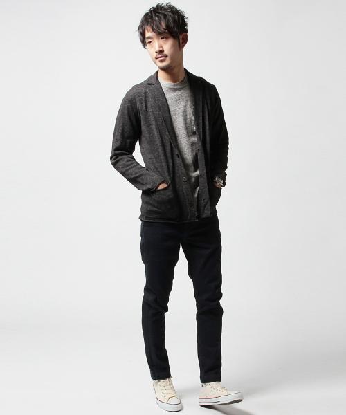 BEAMS（ビームス）の「BEAMS / ラペル カーディガン（カーディガン/ボレロ・メンズ・ブラック/ベージュ/ネイビー・X-LARGE/LARGE/SMALL/MEDIUM）」の9枚目の写真