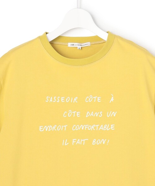 23区 S(ニジュウサンクチイサイサイズ)の「リラクシーシルエット メッセージ ロゴTシャツ(Tシャツ/カットソー・レディース・ホワイト系/グレー系・32)」の18枚目の写真