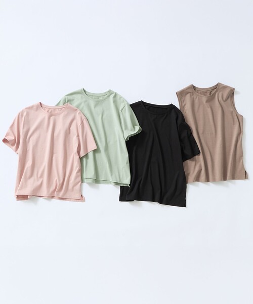 23区 S(ニジュウサンクチイサイサイズ)の「ハイエンド スリーブレス Tシャツ(Tシャツ/カットソー・レディース・ダークブラウン系/ホワイト系/ブラック系・32)」の22枚目の写真