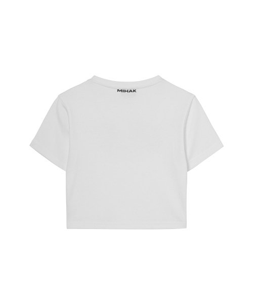 MIHAK(ミハク)の「モーションビッグロゴクロップTシャツ(ホワイト)(Tシャツ/カットソー・レディース・その他・1/2)」の8枚目の写真