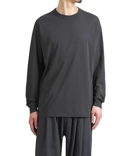 GOLD（ゴールド）の「GOLD / ゴールド：SUMMER COTTON BROWSING L/S T-SHIRT：26A-GL69664[MUS]（Tシャツ/カットソー・メンズ・チャコールグレー・M/L/XL）」の5枚目の写真