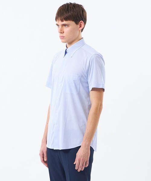 MACKINTOSH PHILOSOPHY(マッキントッシュ フィロソフィー)の「トロッター 半袖ボタンダウン トリコットジャージー(シャツ/ブラウス・メンズ・ブルー系その他7/パープル系その他7/ホワイト/ブルー系その他3・38/40)」の10枚目の写真