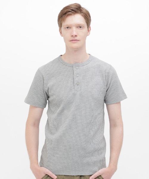 DAILY/デイリー》THERMAL HENRY NECK T-SHIRT / サーマル ヘンリー