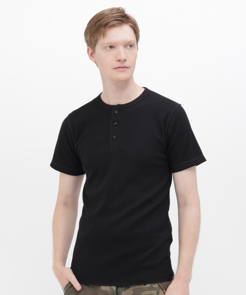 DAILY/デイリー》THERMAL HENRY NECK T-SHIRT / サーマル ヘンリー