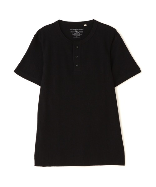 AVIREX(アヴィレックス)の「《DAILY/デイリー》THERMAL HENLEY NECK T-SHIRT / サーマル ヘンリーネック半袖Tシャツ / AVIREX / アヴィレックス(Tシャツ/カットソー・メンズ・グレー/オフホワイト/ネイビー/オリーブ/ブラック・X-LARGE/XX-LARGE/LARGE/SMALL/MEDIUM)」の10枚目の写真