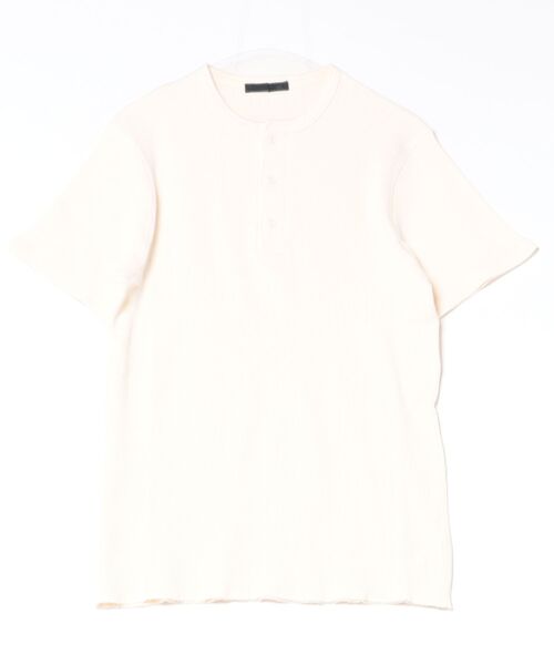 Revo.(レボ)の「ピグメント加工 サーマル ヘンリーネック 半袖Tシャツ【UNISEX】(Tシャツ/カットソー・メンズ・ホワイト/ネイビー/ブラック/カーキ・M/L/XL)」の2枚目の写真