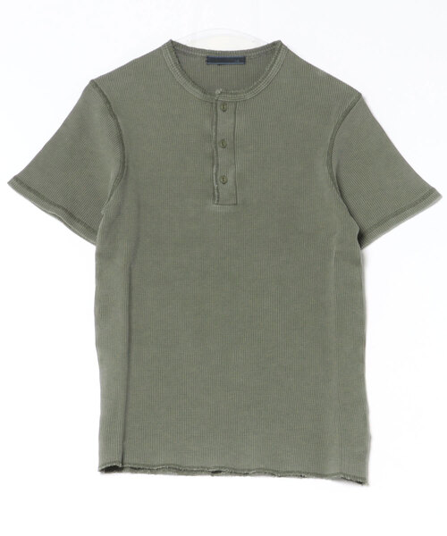 Revo.(レボ)の「ピグメント加工 サーマル ヘンリーネック 半袖Tシャツ【UNISEX】(Tシャツ/カットソー・メンズ・ホワイト/ネイビー/ブラック/カーキ・M/L/XL)」の3枚目の写真