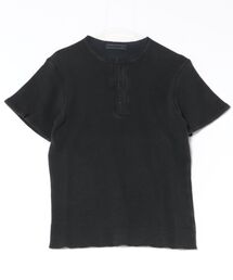 ピグメント加工 サーマル ヘンリーネック 半袖Tシャツ【UNISEX】