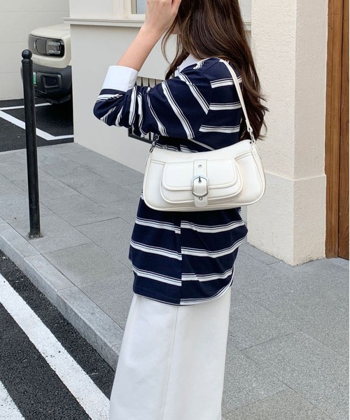 LA VORAGINE(ラ ヴォラジネ)の「2WAY レトロ ベルトデザイン ショルダーバッグ(ショルダーバッグ・レディース・ブラック/モカ/ブラウン/レッド/ホワイト/シルバー・FREE)」の12枚目の写真