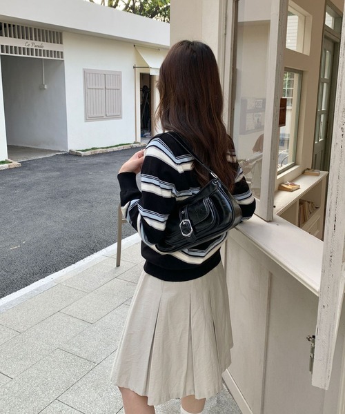 LA VORAGINE(ラ ヴォラジネ)の「2WAY レトロ ベルトデザイン ショルダーバッグ(ショルダーバッグ・レディース・ブラック/モカ/ブラウン/レッド/ホワイト/シルバー・FREE)」の15枚目の写真