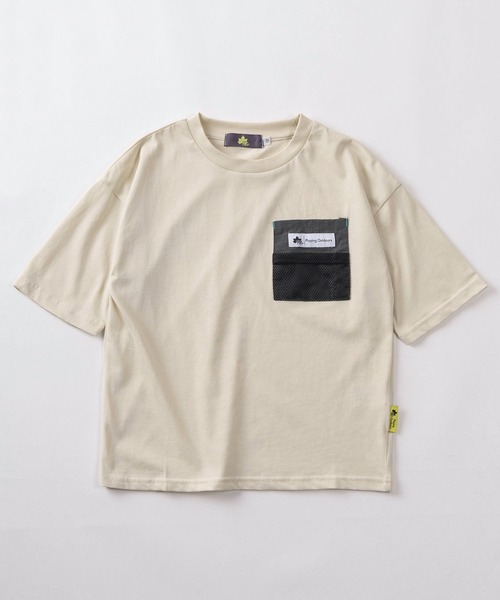 LOGOS(ロゴス)の「【99】【LOGOS/ロゴス】ロゴポケット付 バックプリント ドライ クルーネックTシャツ/吸水速乾/キッズ(Tシャツ/カットソー・キッズ・ブラック/サックスブルー/ブラック系その他/ベージュ系その他/グリーン/ベージュ・130/140/150/160)」の7枚目の写真