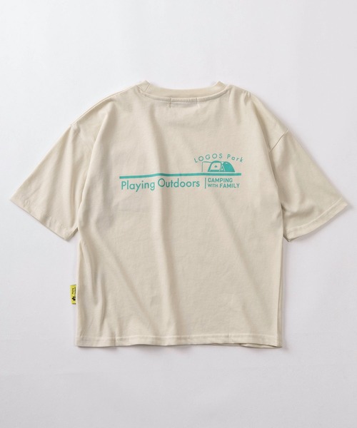 LOGOS(ロゴス)の「【99】【LOGOS/ロゴス】ロゴポケット付 バックプリント ドライ クルーネックTシャツ/吸水速乾/キッズ(Tシャツ/カットソー・キッズ・ブラック/サックスブルー/ブラック系その他/ベージュ系その他/グリーン/ベージュ・130/140/150/160)」の8枚目の写真