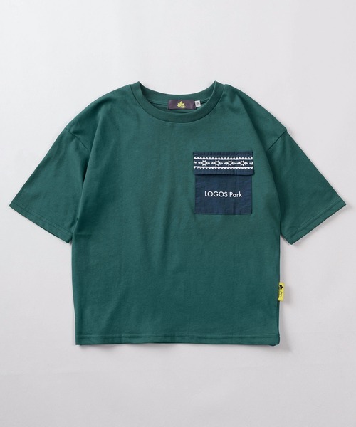 LOGOS(ロゴス)の「【99】【LOGOS/ロゴス】ロゴポケット付 バックプリント ドライ クルーネックTシャツ/吸水速乾/キッズ(Tシャツ/カットソー・キッズ・ブラック/サックスブルー/ブラック系その他/ベージュ系その他/グリーン/ベージュ・130/140/150/160)」の11枚目の写真