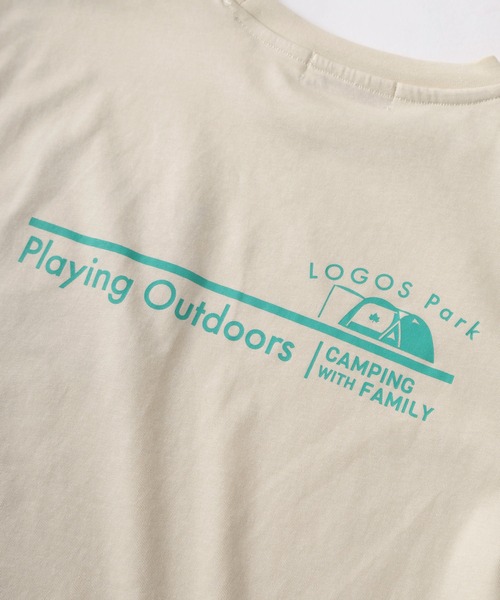 LOGOS(ロゴス)の「【99】【LOGOS/ロゴス】ロゴポケット付 バックプリント ドライ クルーネックTシャツ/吸水速乾/キッズ(Tシャツ/カットソー・キッズ・ブラック/サックスブルー/ブラック系その他/ベージュ系その他/グリーン/ベージュ・130/140/150/160)」の10枚目の写真