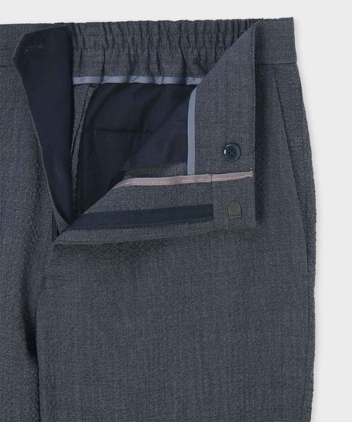 Paul Smith(ポールスミス)の「ウールサッカー ストレッチ テーパードトラウザーズ / 163171 627X(その他パンツ・メンズ・ブルー/ダークグレー・SMALL/MEDIUM/LARGE/X-LARGE/XX-LARGE)」の3枚目の写真