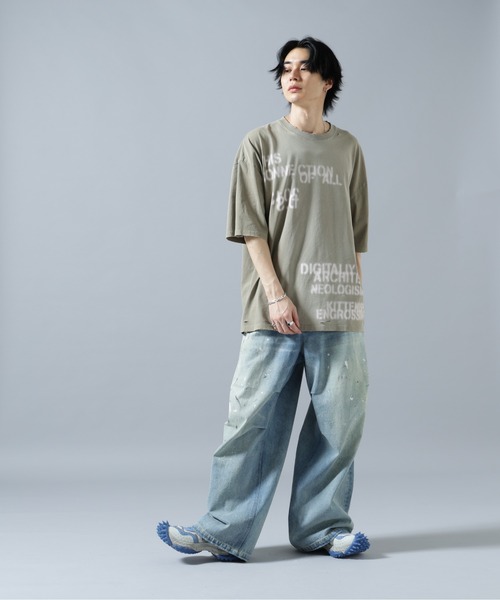 DANKE SCHON(ダンケシェーン)の「DankeSchon/ダンケシェーン/12oz BAGGY JEANS/PAINT(デニムパンツ・メンズ・インディゴブルー・S/M/L)」の7枚目の写真