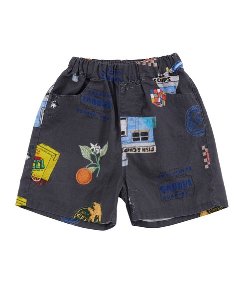 Ocean&Ground(オーシャン&グラウンド)の「ペイントアートショーツ/セットアップ可(その他パンツ・キッズ・チャコール/アイボリー・100/90/140/130/120/110)」の2枚目の写真