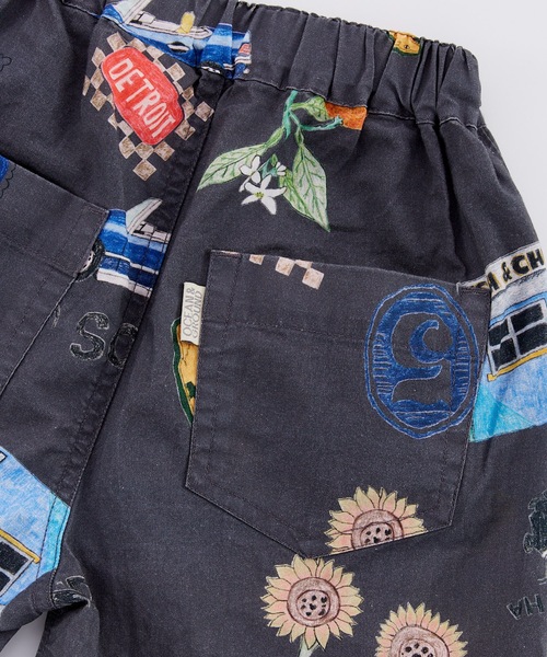 Ocean&Ground(オーシャン&グラウンド)の「ペイントアートショーツ/セットアップ可(その他パンツ・キッズ・チャコール/アイボリー・100/90/140/130/120/110)」の11枚目の写真