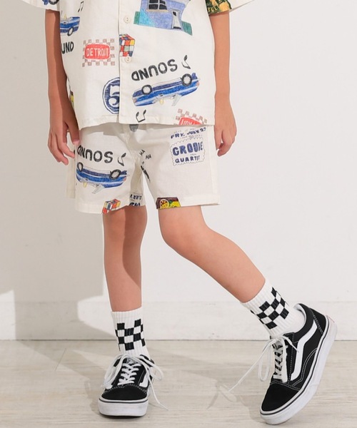 Ocean&Ground(オーシャン&グラウンド)の「ペイントアートショーツ/セットアップ可(その他パンツ・キッズ・チャコール/アイボリー・100/90/140/130/120/110)」の13枚目の写真