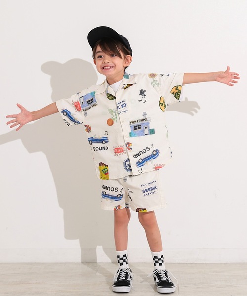Ocean&Ground(オーシャン&グラウンド)の「ペイントアートショーツ/セットアップ可(その他パンツ・キッズ・チャコール/アイボリー・100/90/140/130/120/110)」の14枚目の写真